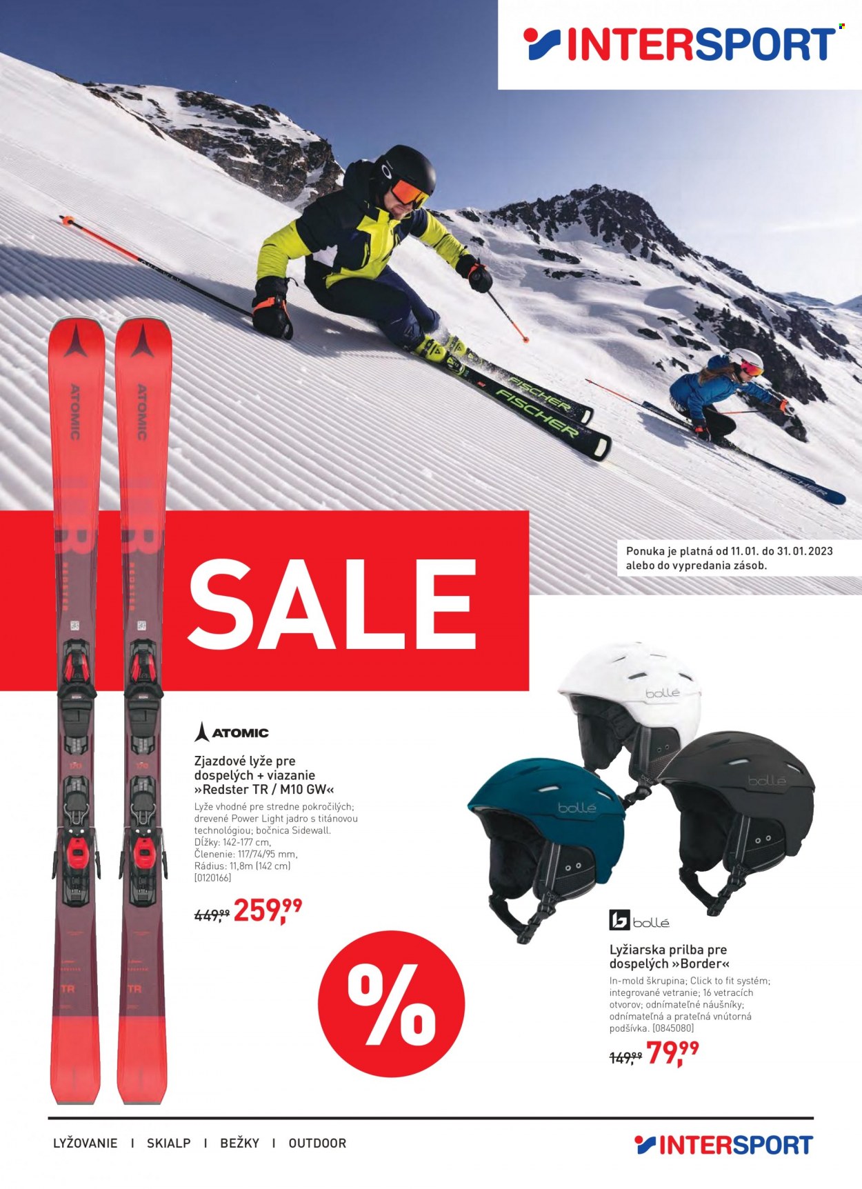 Leták Intersport - 11.1.2023 - 31.1.2023. Strana 1