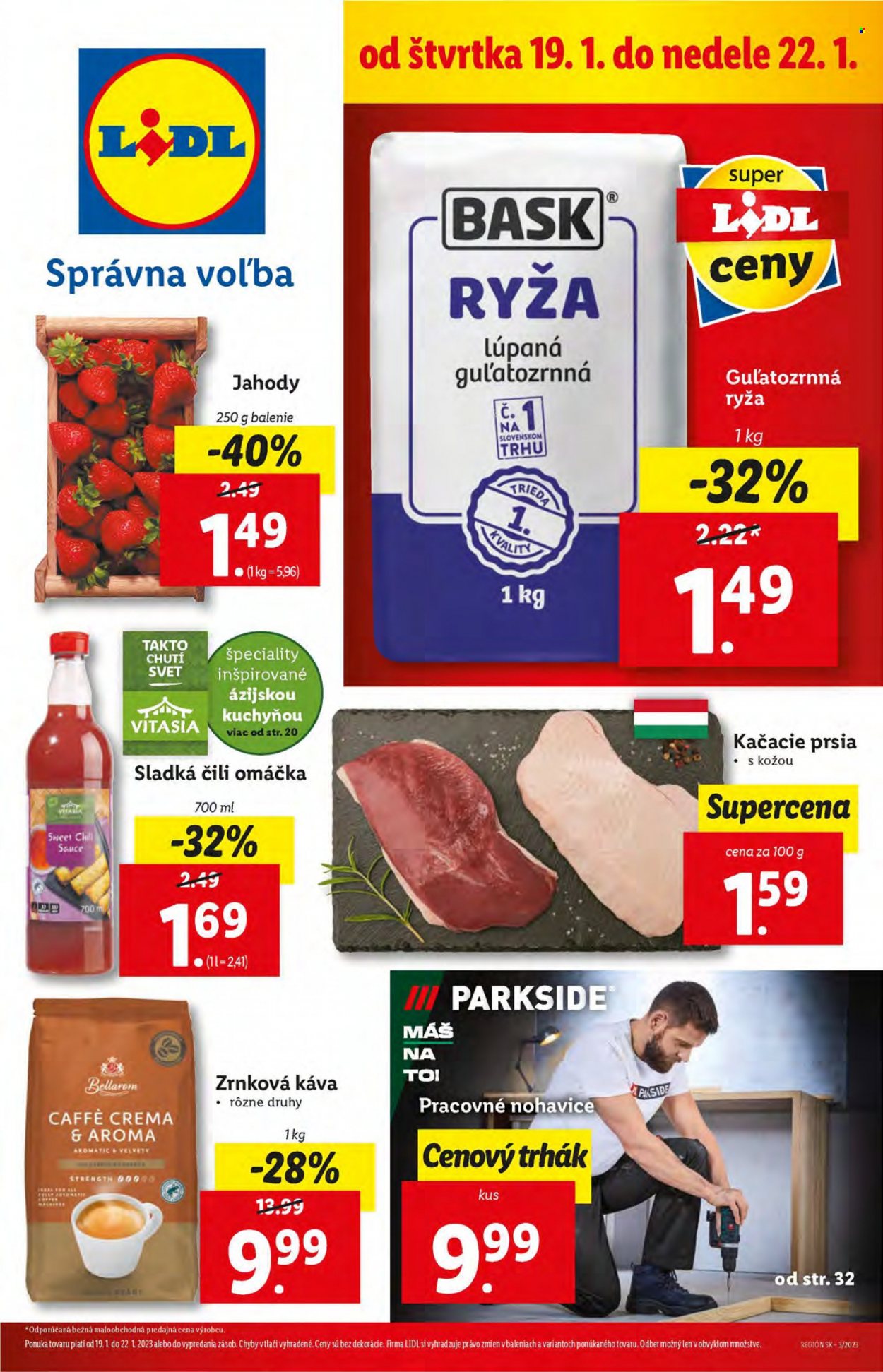 Leták Lidl - 19.1.2023 - 22.1.2023. Strana 1