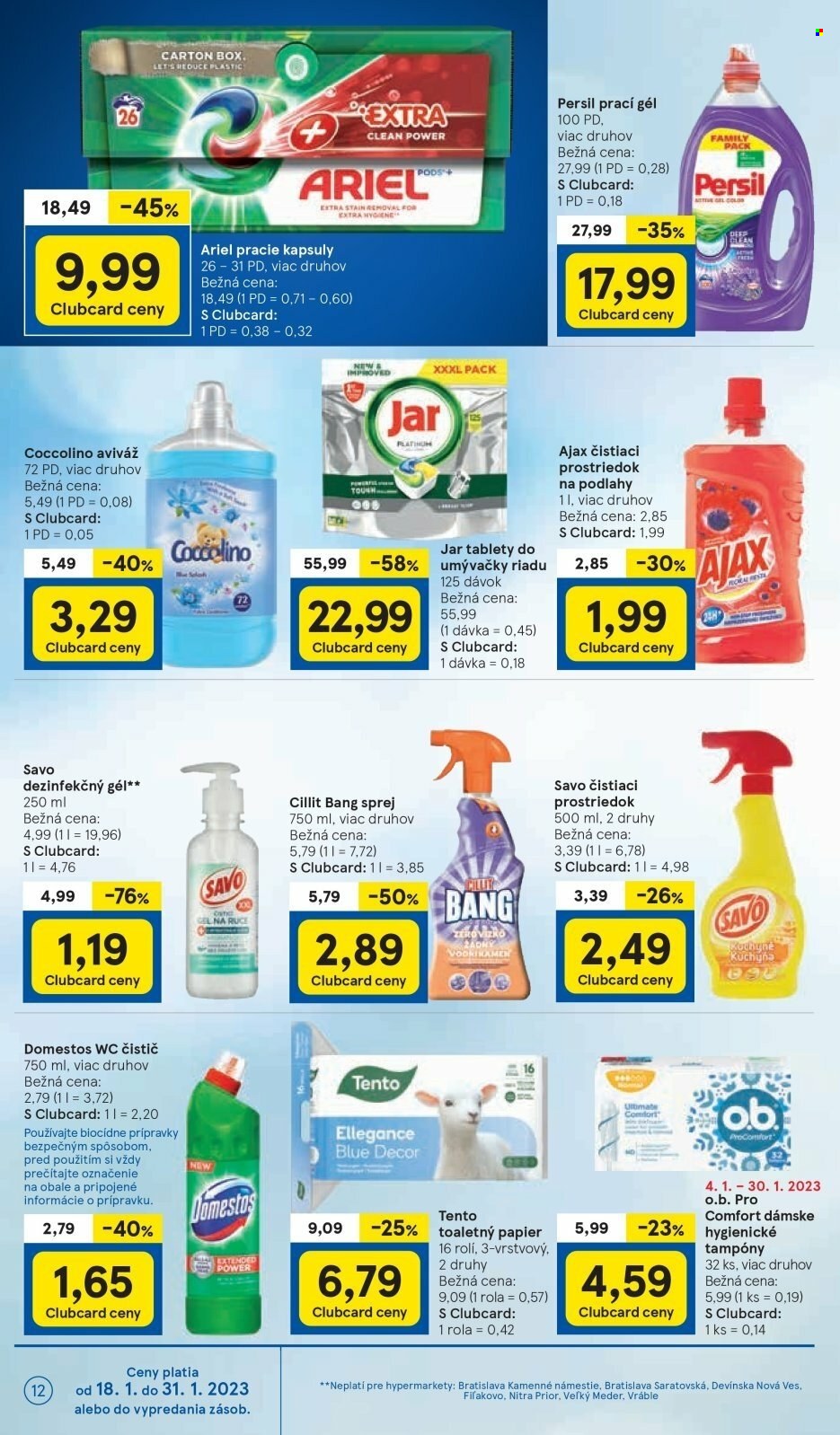 Leták TESCO - 18.1.2023 - 24.1.2023. Strana 12