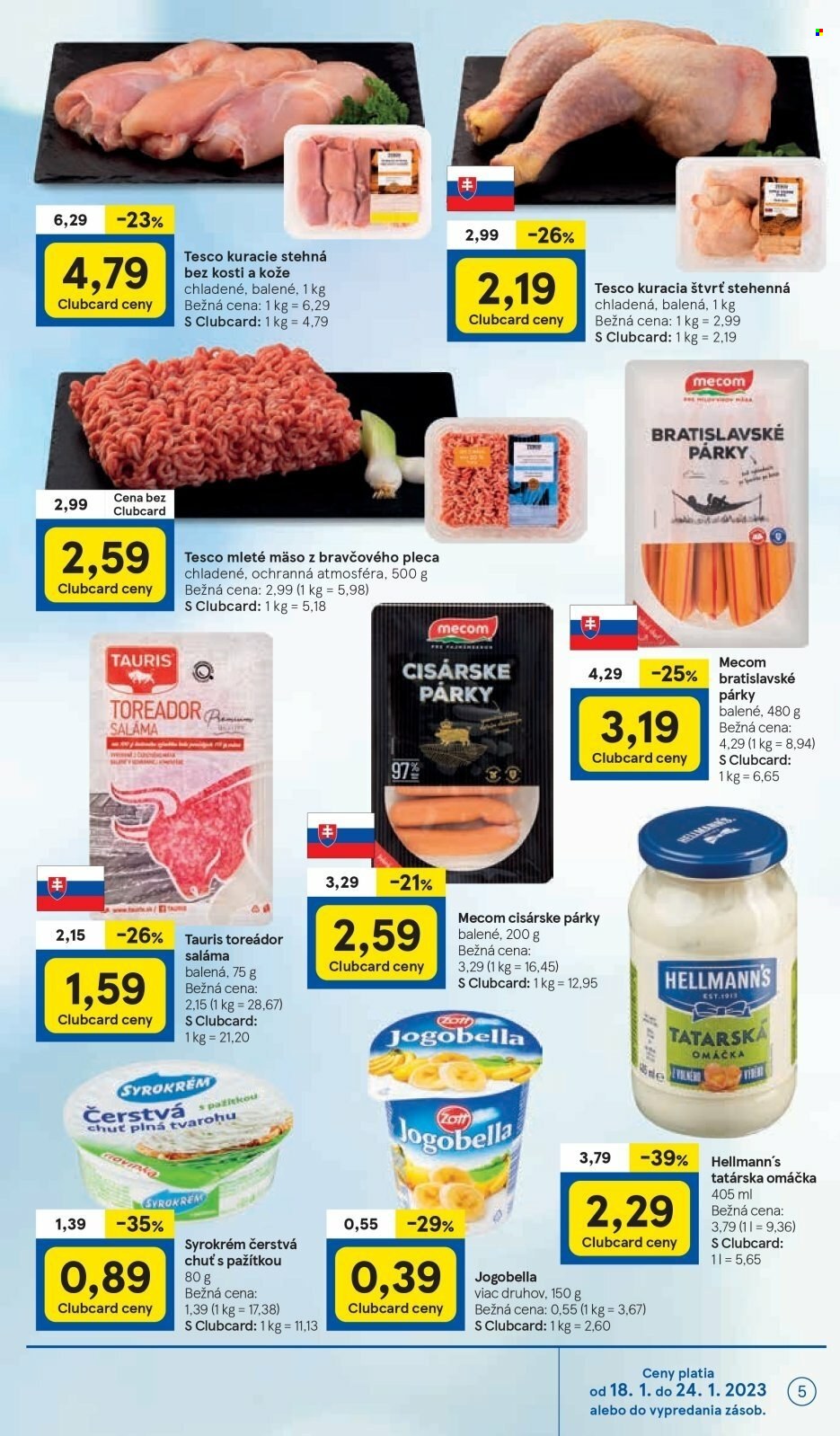 Leták TESCO supermarket - 18.1.2023 - 24.1.2023. Strana 5