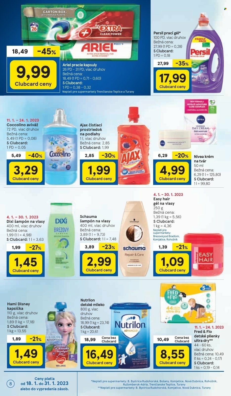 Leták TESCO supermarket - 18.1.2023 - 24.1.2023. Strana 8