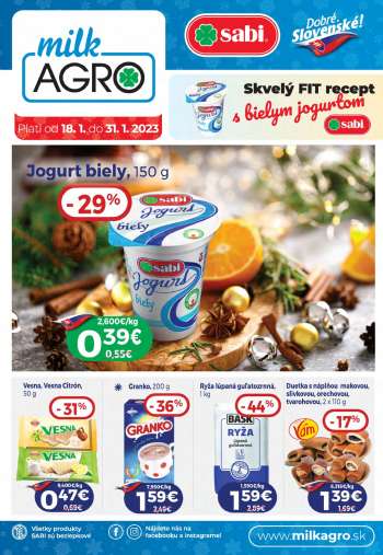 Leták Milk AGRO - 18.1.2023 - 31.1.2023.