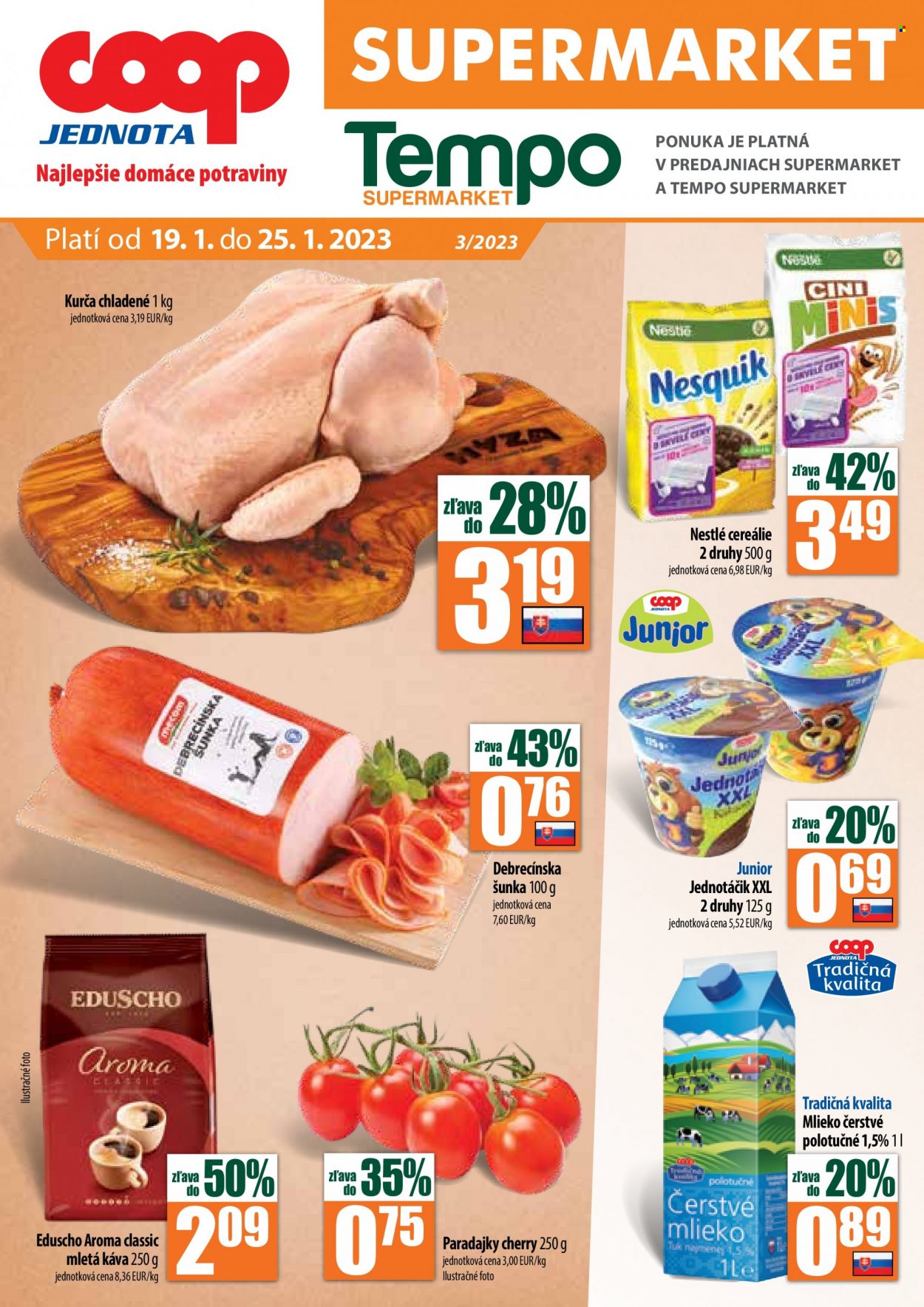 Leták COOP Jednota - 19.1.2023 - 25.1.2023. Strana 1