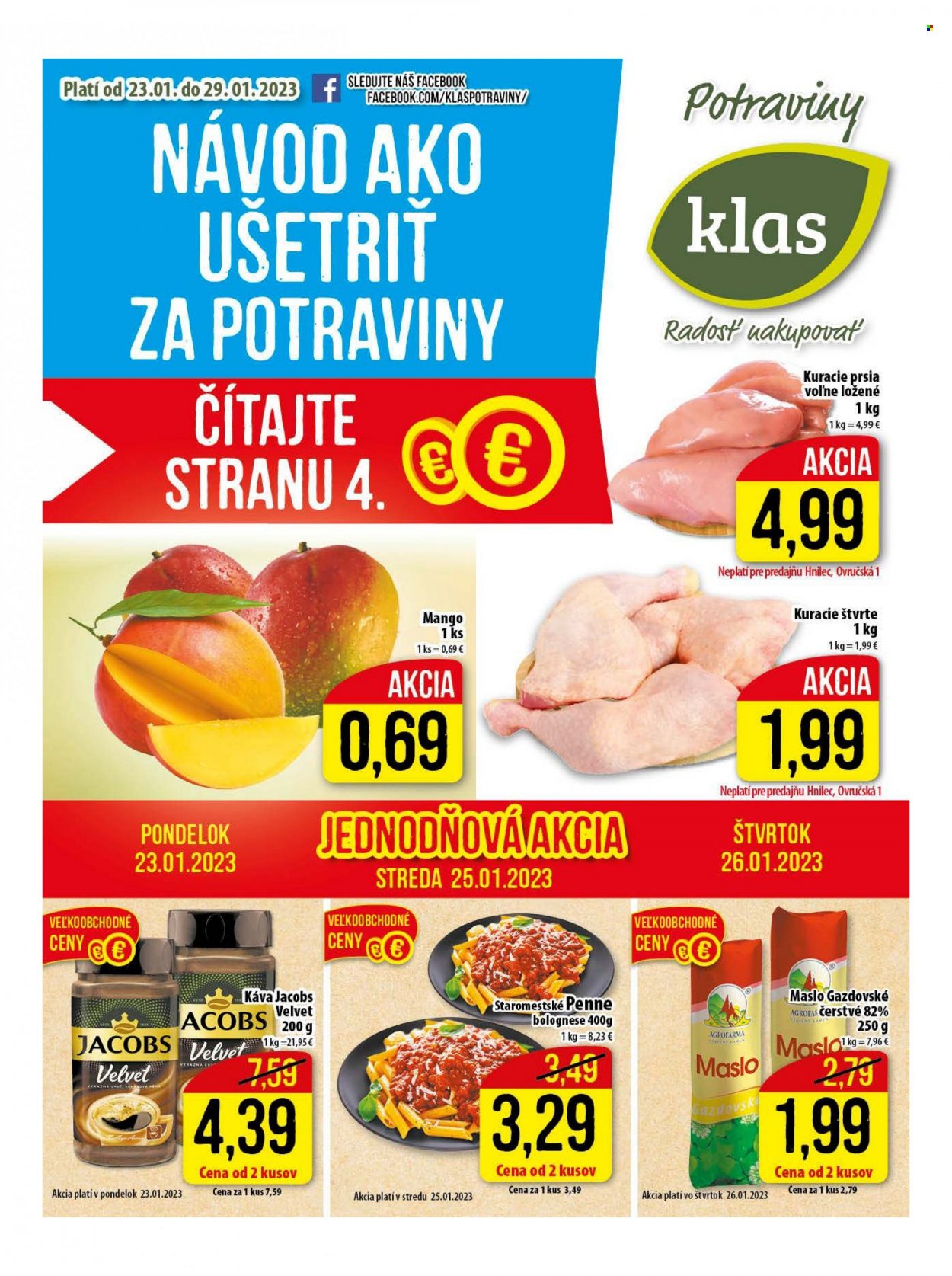 Leták Klas - 23.1.2023 - 29.1.2023. Strana 1