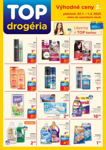 Leták TOP drogéria - 23.1.2023 - 1.2.2023.