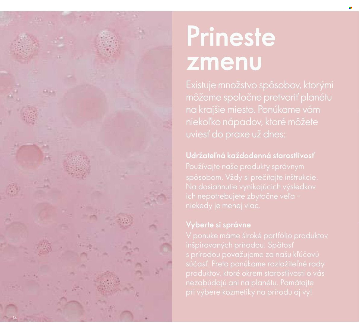 Leták Oriflame. Strana 14