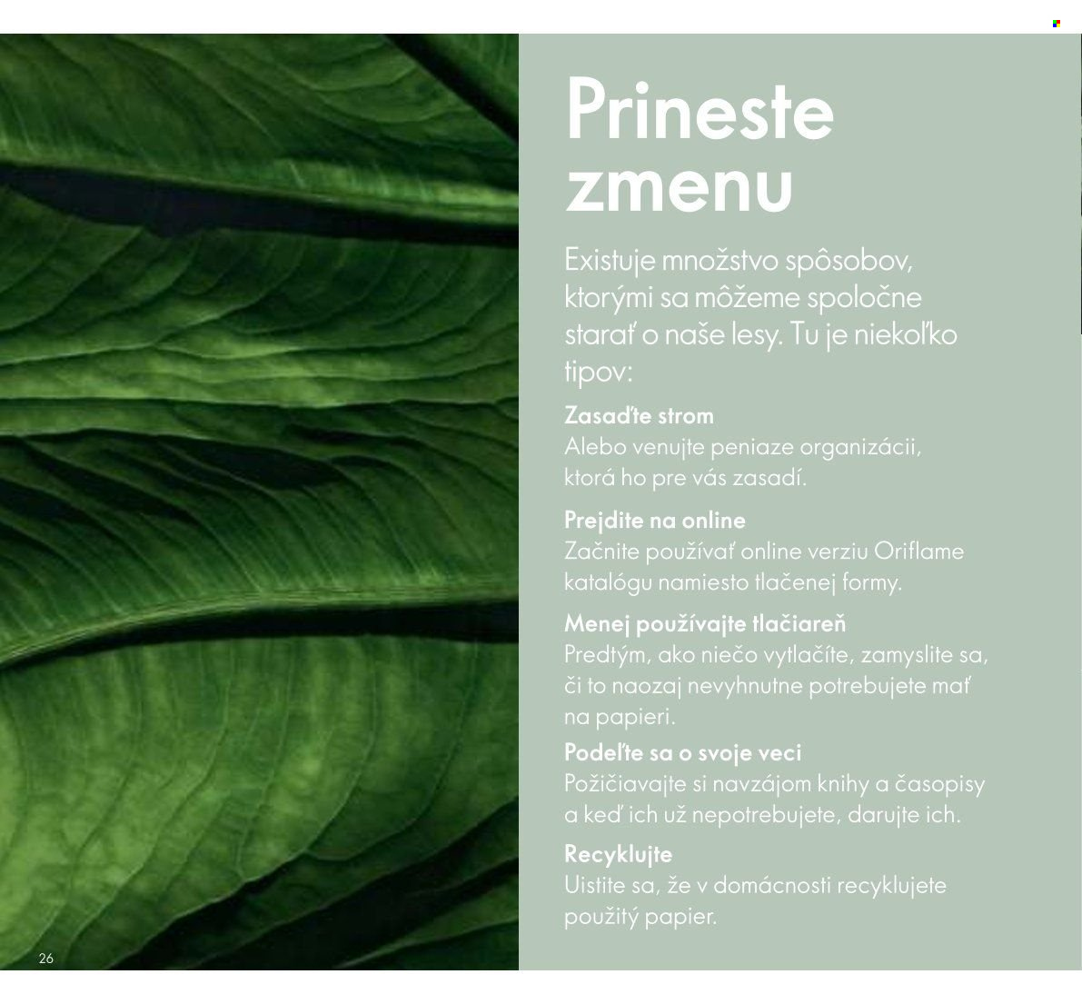 Leták Oriflame. Strana 26