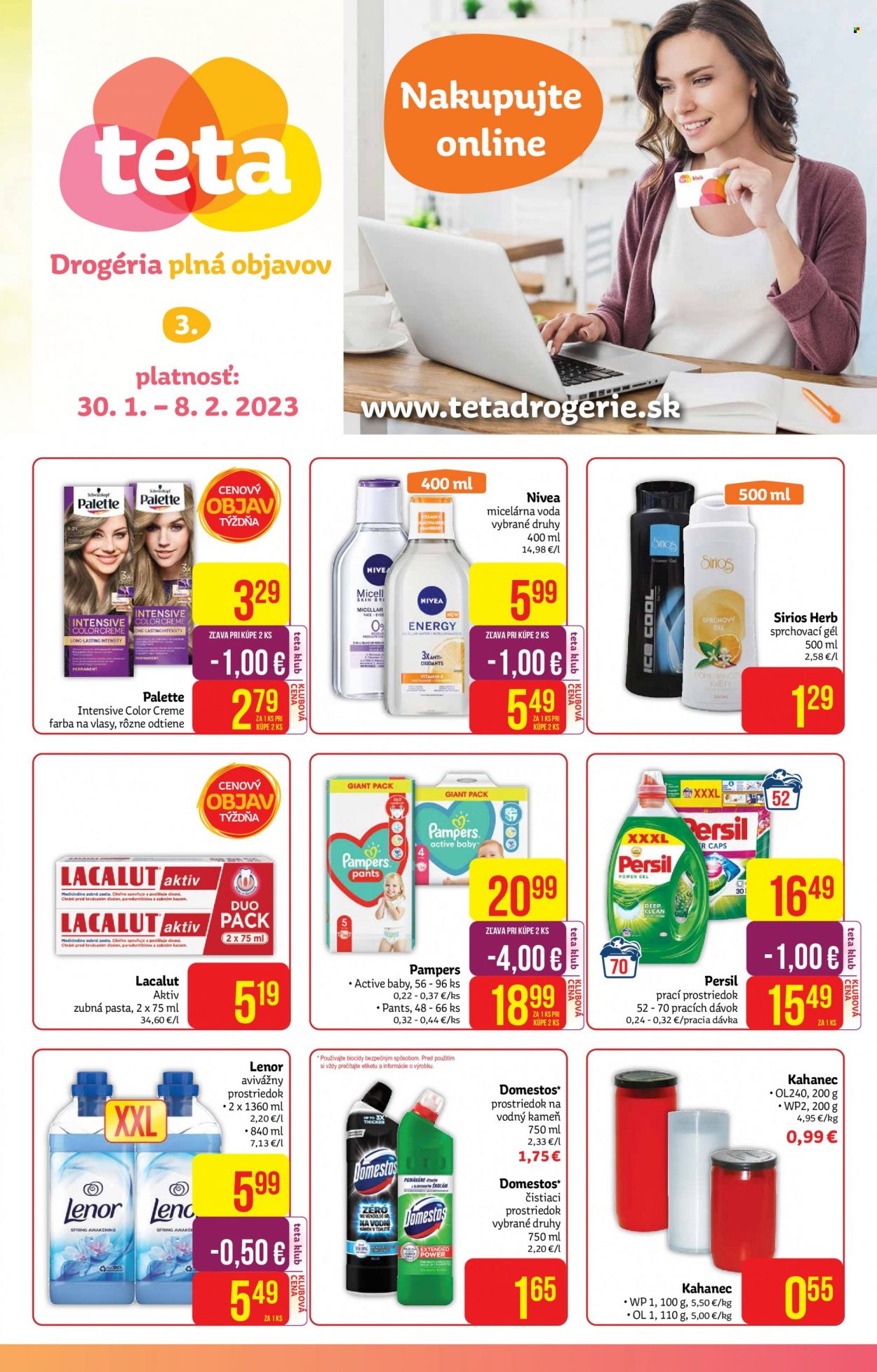 Leták Teta drogerie - 30.1.2023 - 8.2.2023. Strana 1