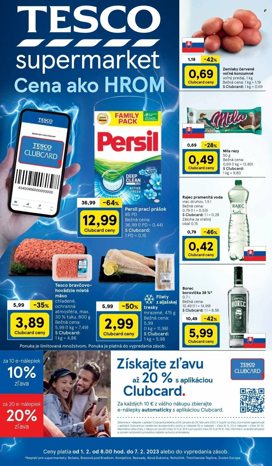 Leták TESCO supermarket - 1.2.2023 - 7.2.2023. Strana 1