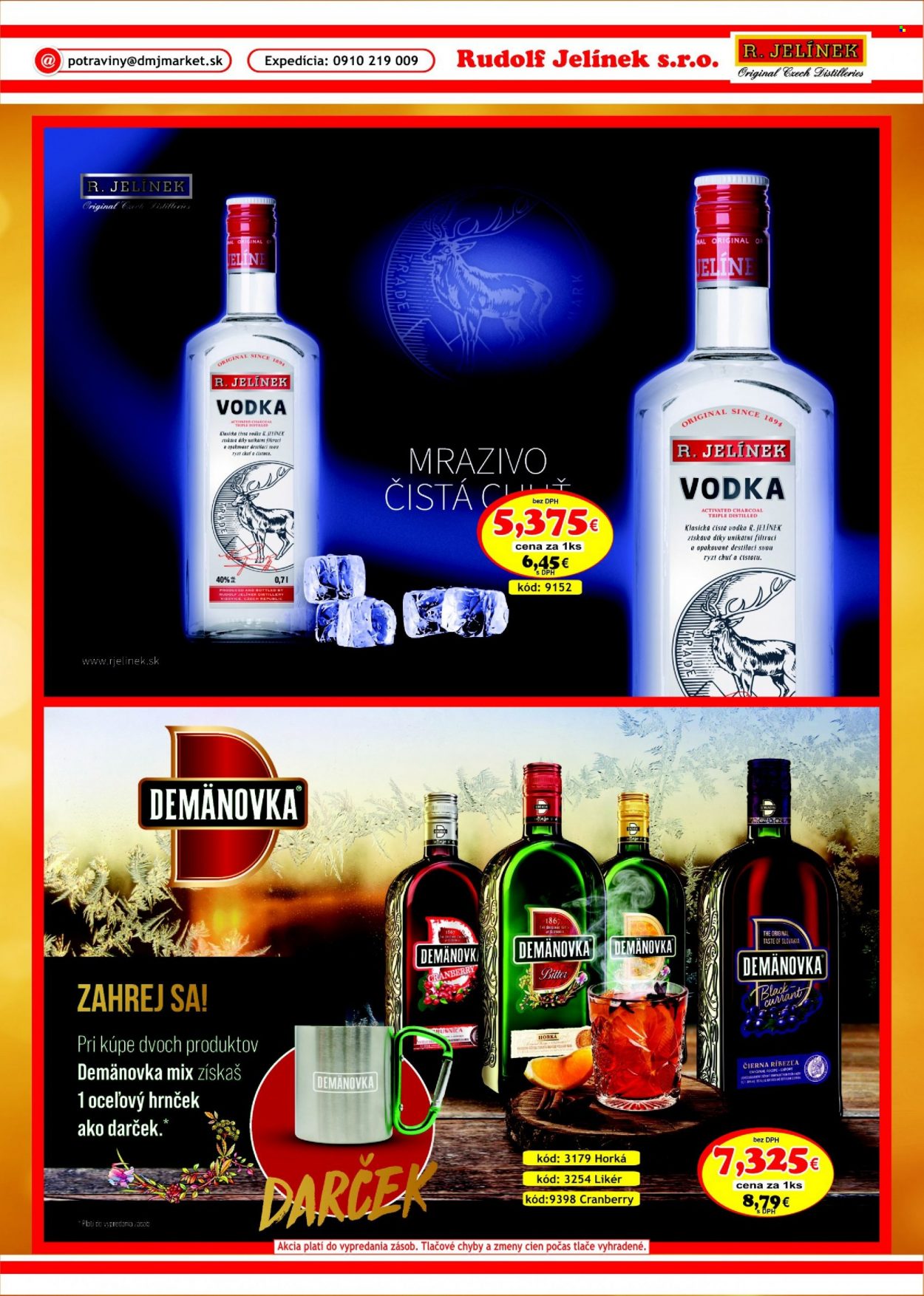 thumbnail - Leták DMJ market - 1.2.2023 - 28.2.2023 - Produkty v akcii - ríbezla, alkohol, vodka, R. Jelínek, likér, Demänovka, Cien. Strana 25.