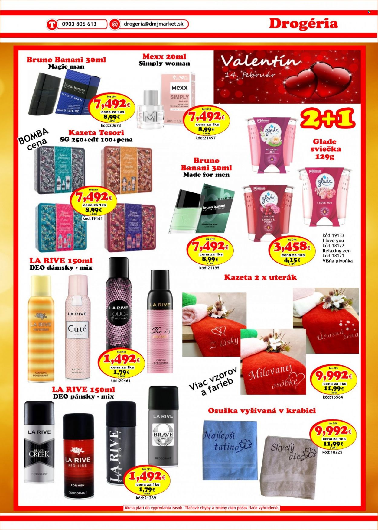 thumbnail - Leták DMJ market - 1.2.2023 - 28.2.2023 - Produkty v akcii - Cien, Bruno Banani, dezodorant, parfum, toaletná voda, La Rive, Mexx. Strana 31.