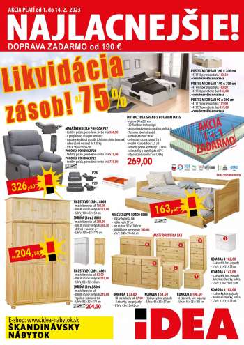Leták IDEA nábytok - 1.2.2023 - 14.2.2023.