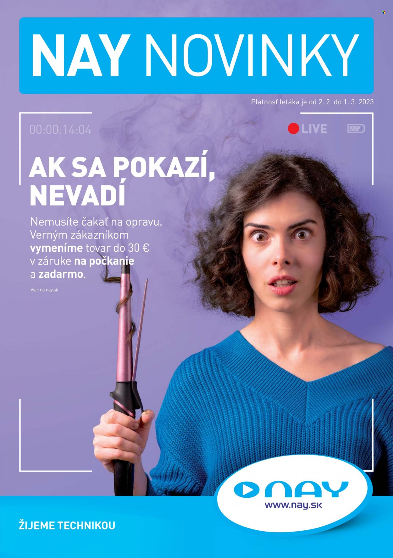 Leták NAY Elektrodom - 2.2.2023 - 1.3.2023. Strana 1