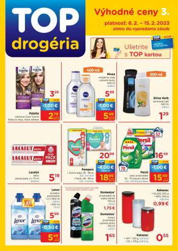 Leták TOP drogéria - 6.2.2023 - 15.2.2023.