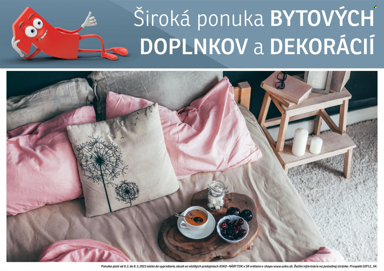 Leták Asko Nábytok - 9.2.2023 - 8.3.2023. Strana 1
