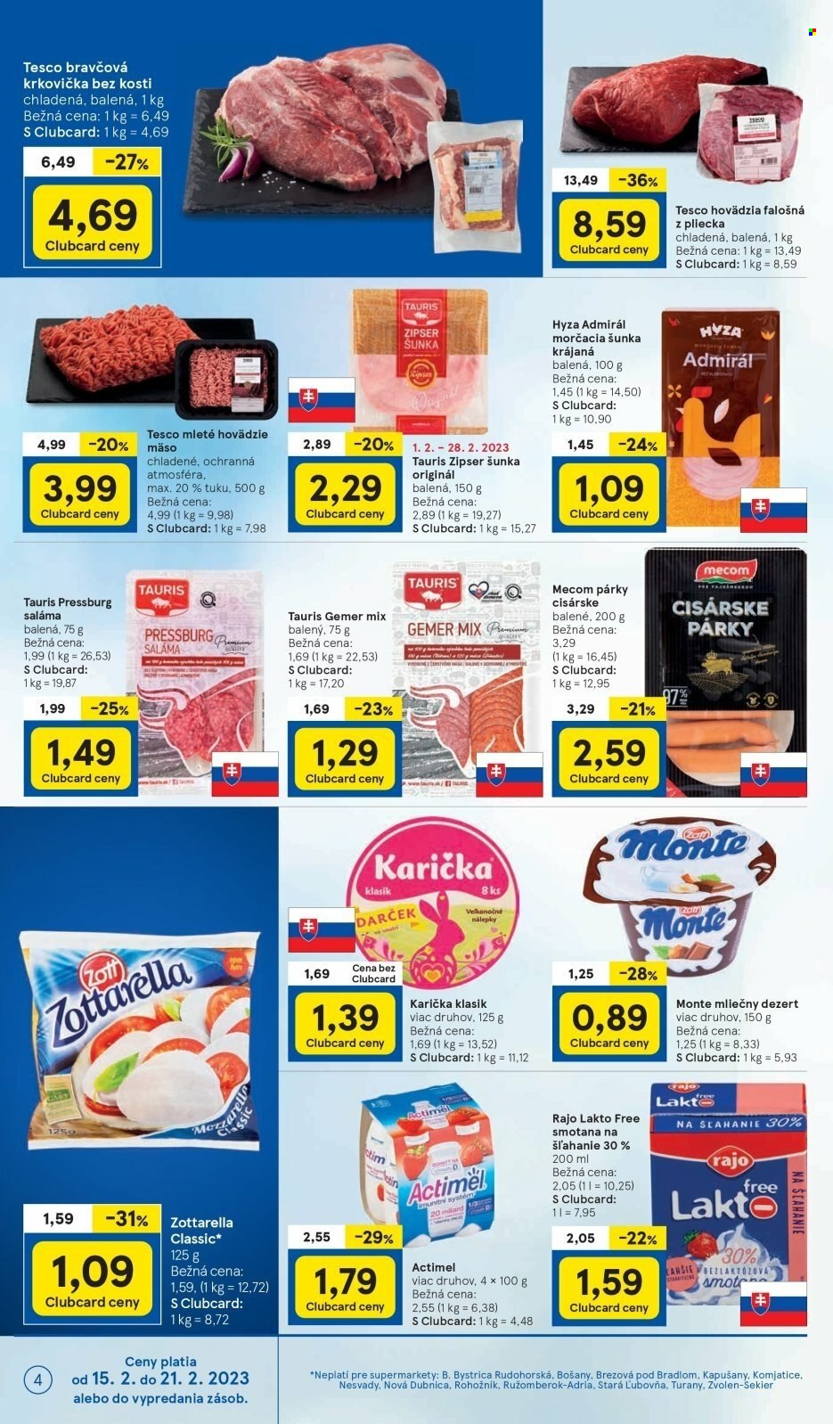 Leták TESCO supermarket - 15.2.2023 - 21.2.2023. Strana 4