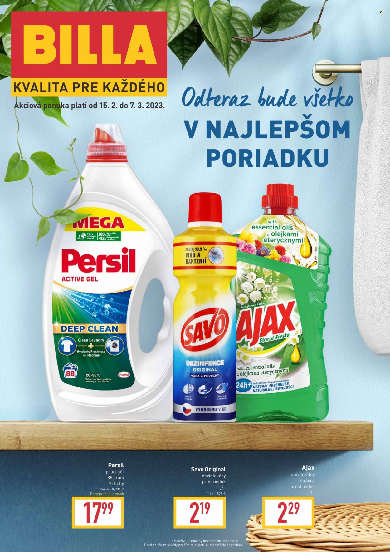 Leták Billa - 15.2.2023 - 7.3.2023. Strana 1