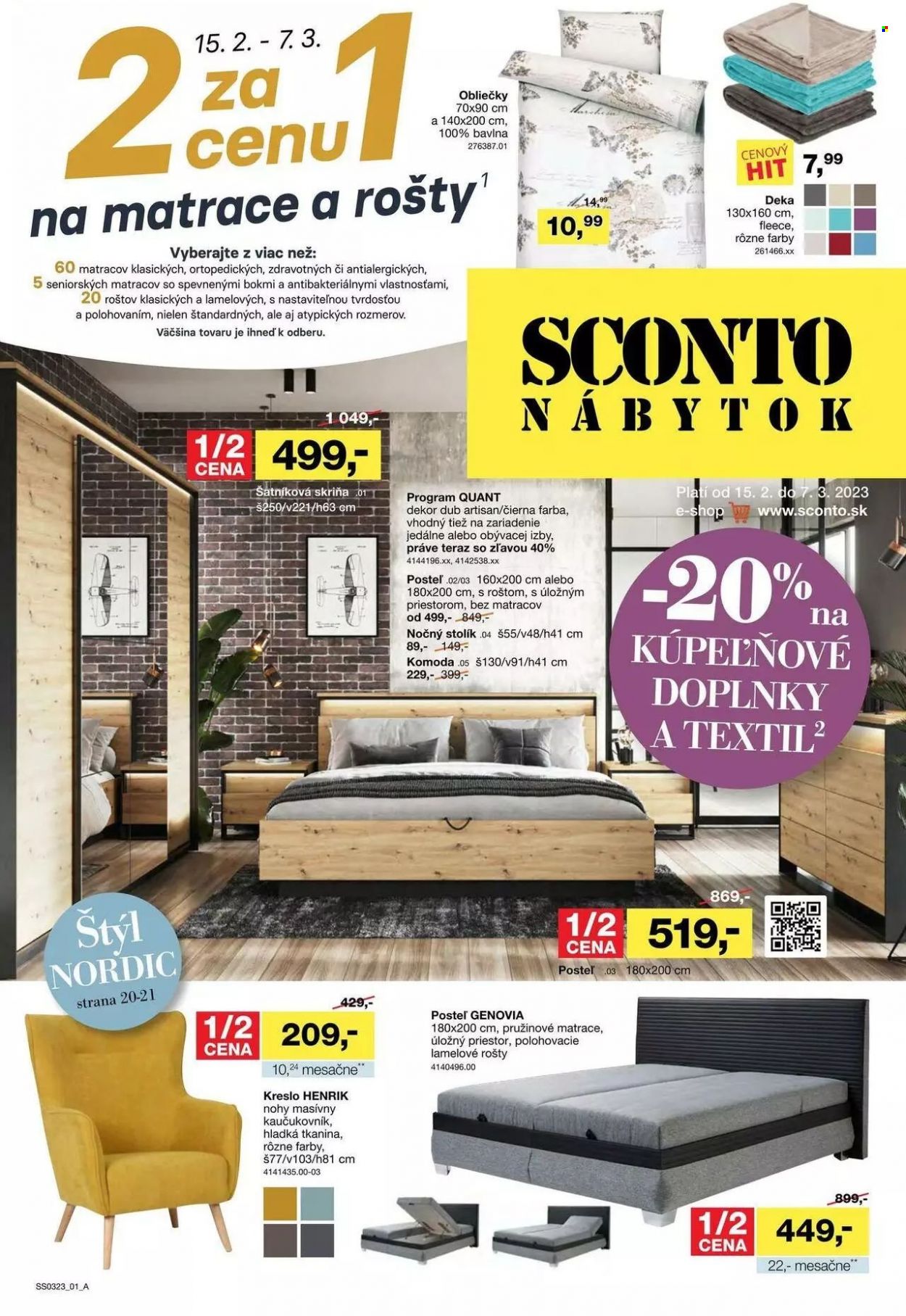 Leták Sconto nábytok - 15.2.2023 - 7.3.2023. Strana 1