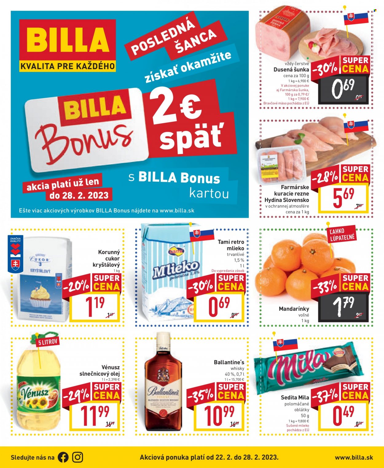 Leták Billa - 22.2.2023 - 28.2.2023. Strana 1