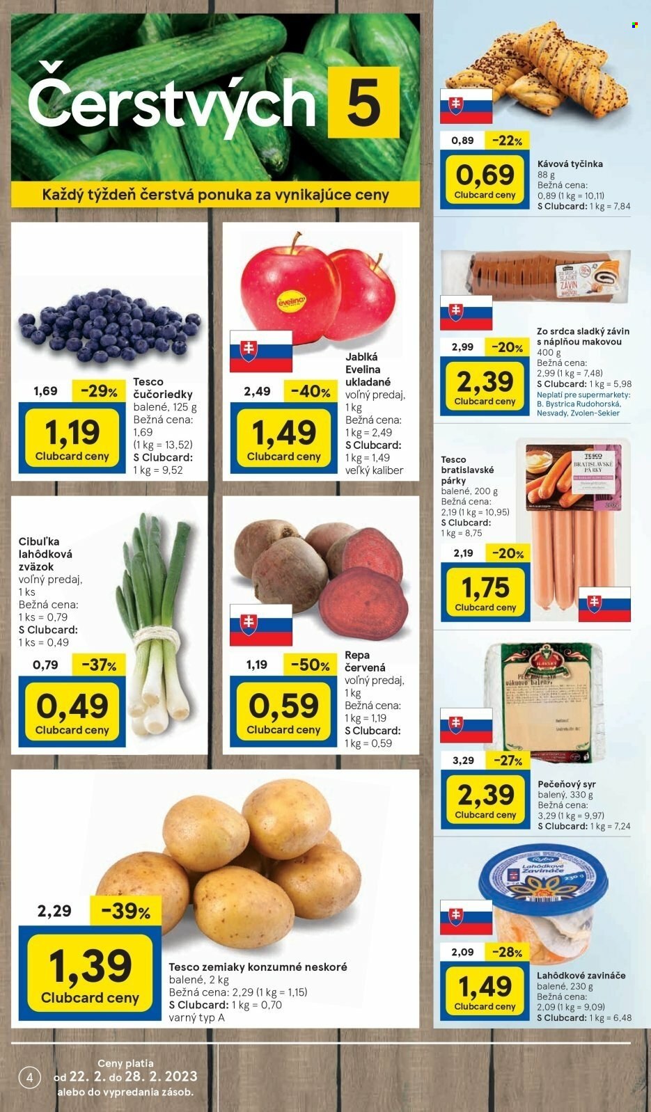 Leták TESCO supermarket - 22.2.2023 - 28.2.2023. Strana 4