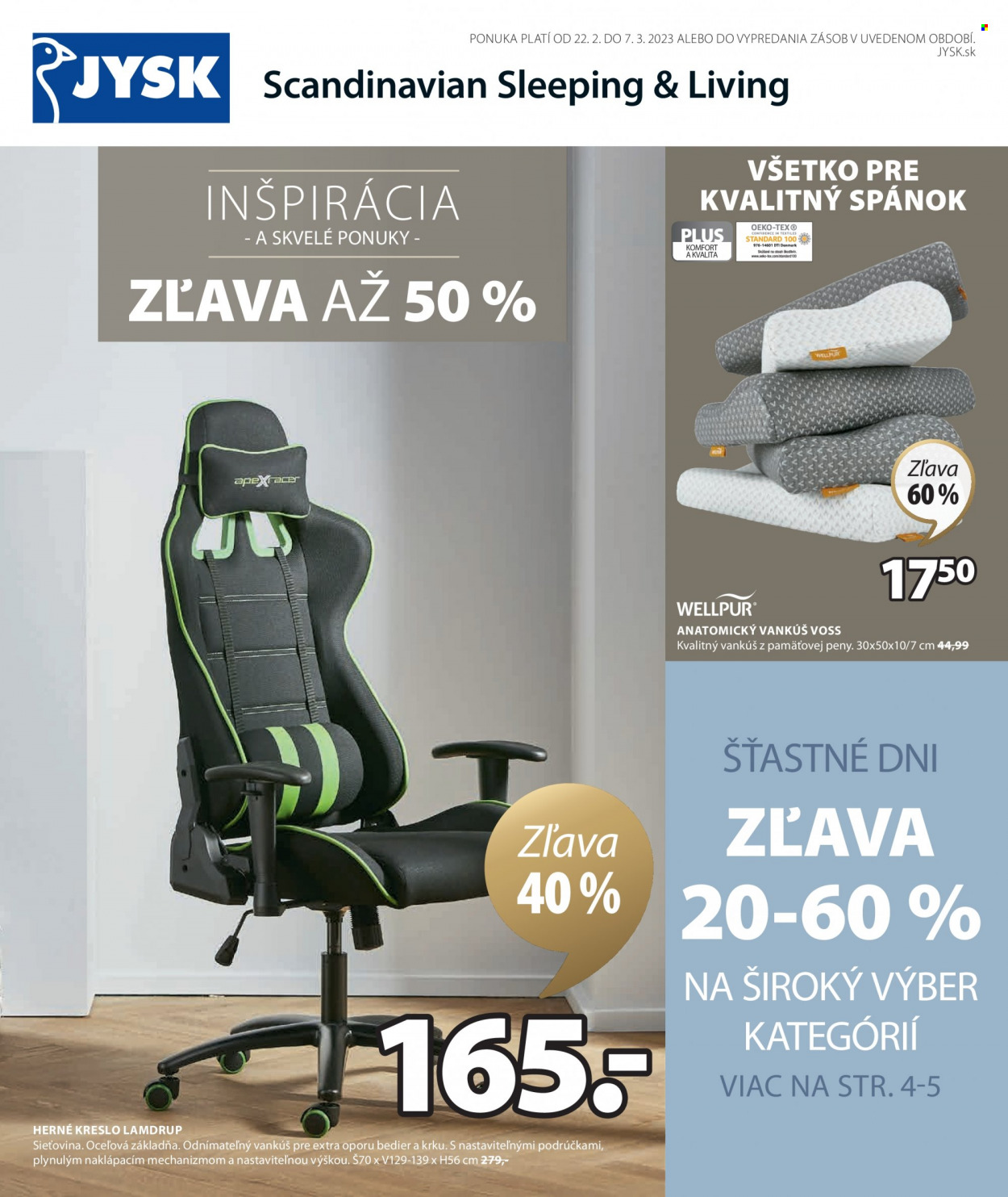 Leták JYSK - 22.2.2023 - 7.3.2023. Strana 1