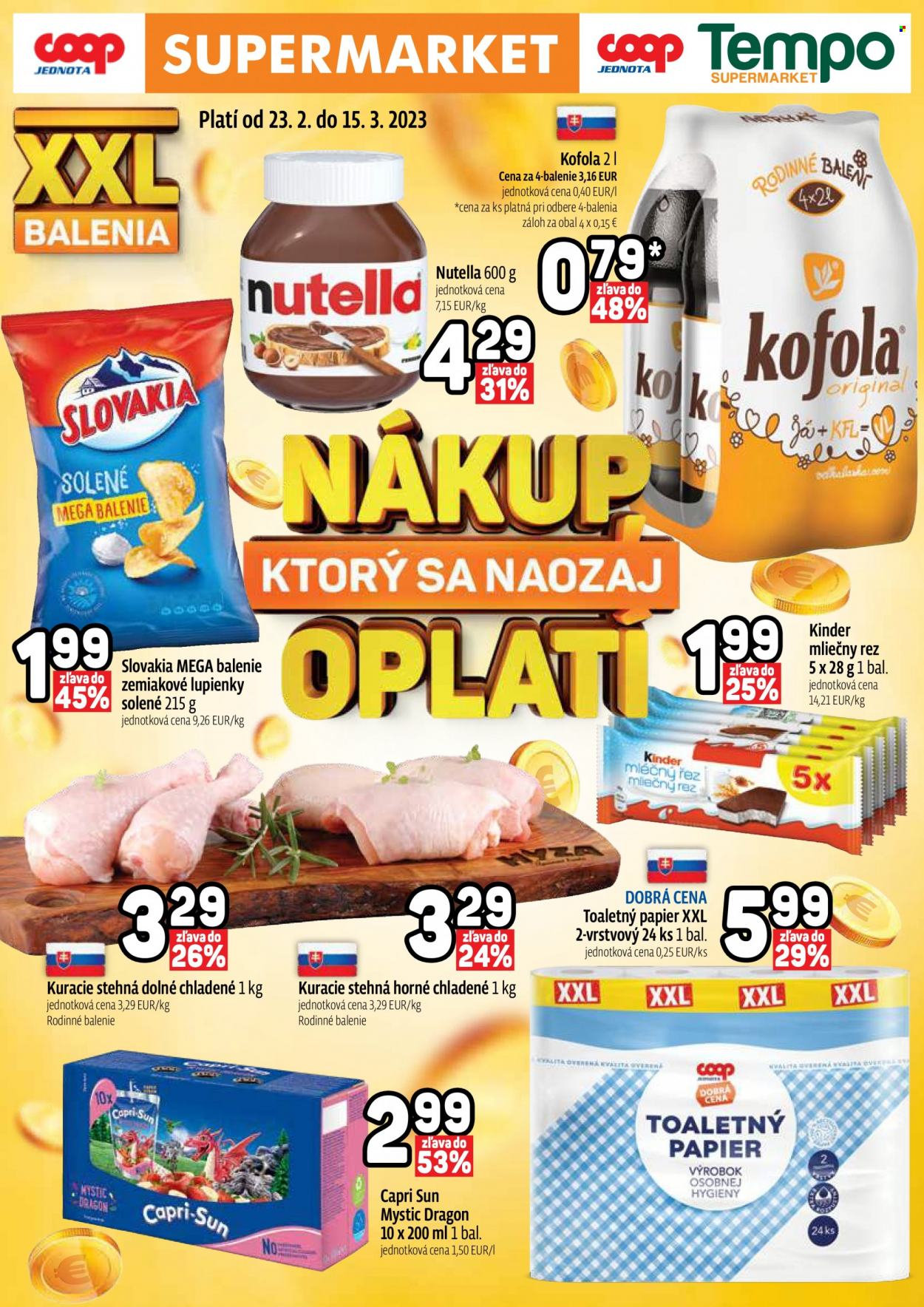 Leták COOP Jednota - 23.2.2023 - 15.3.2023. Strana 1