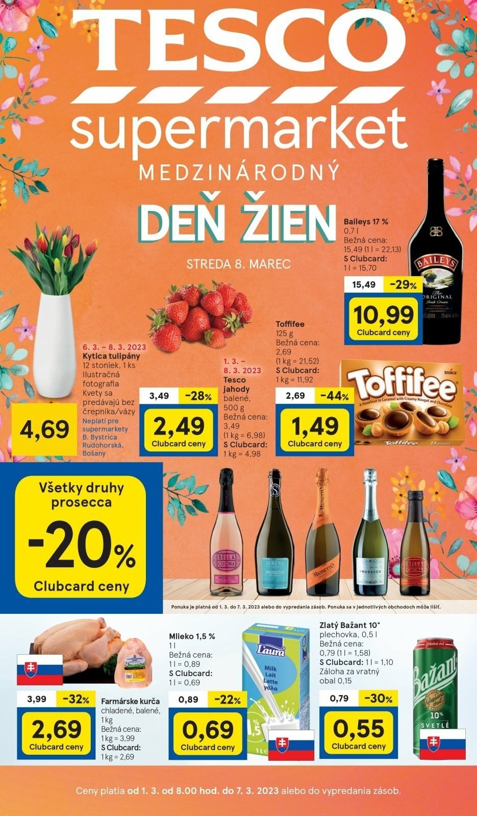 Leták TESCO supermarket - 1.3.2023 - 7.3.2023. Strana 1