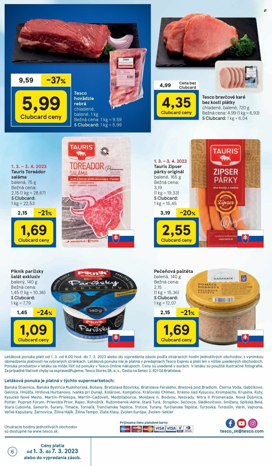 Leták TESCO supermarket - 1.3.2023 - 7.3.2023. Strana 6