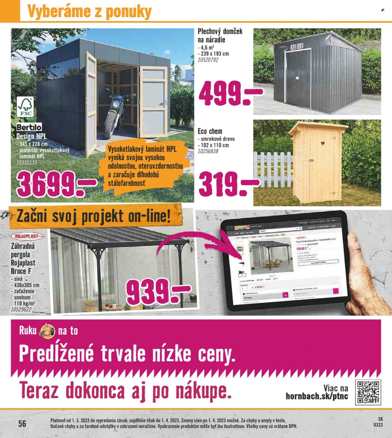 Leták Hornbach - 1.3.2023 - 1.4.2023. Strana 56