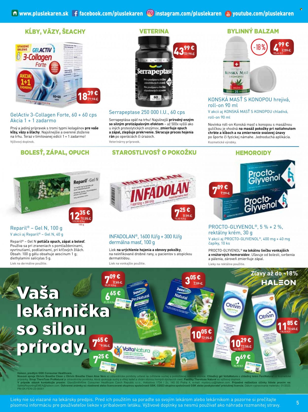 Leták Plus lekáreň - 1.3.2023 - 30.4.2023. Strana 5