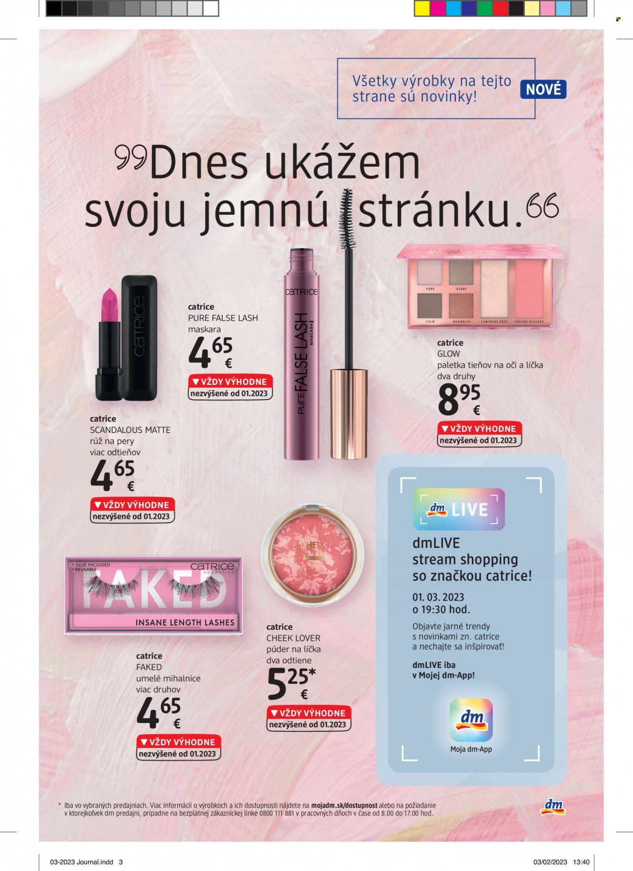 Leták dm drogerie. Strana 3