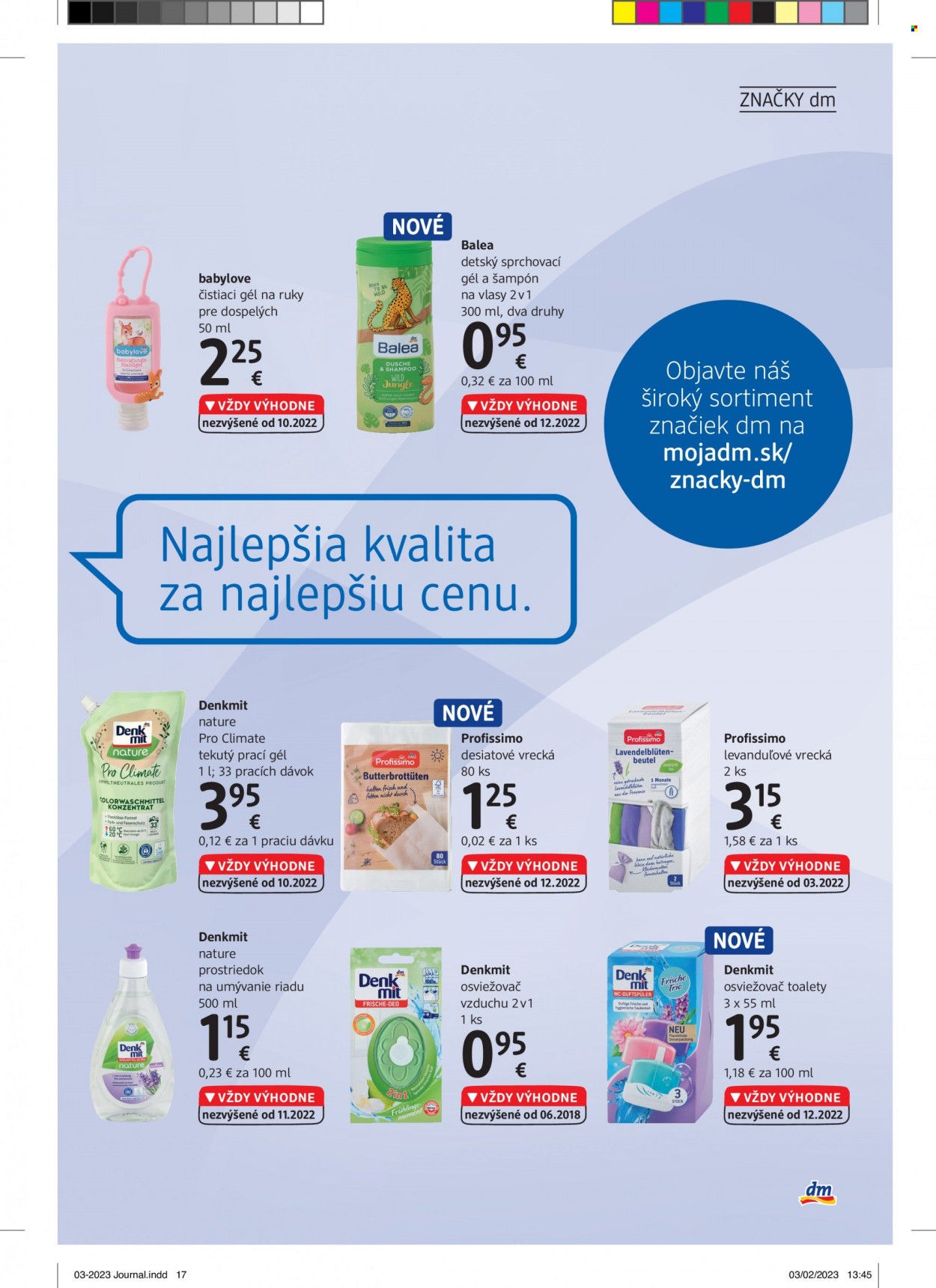 Leták dm drogerie. Strana 17