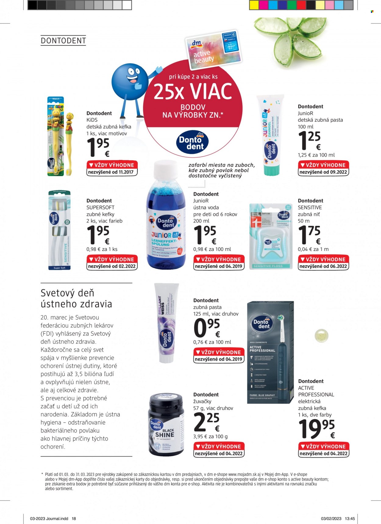 Leták dm drogerie. Strana 18