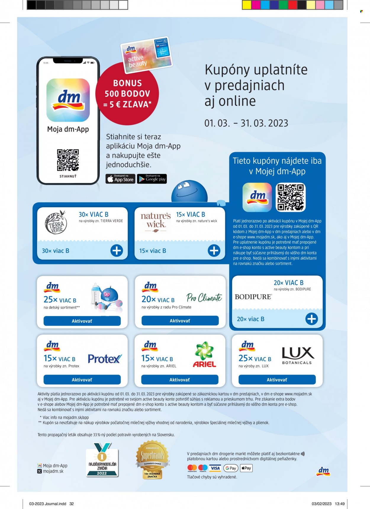 Leták dm drogerie. Strana 32