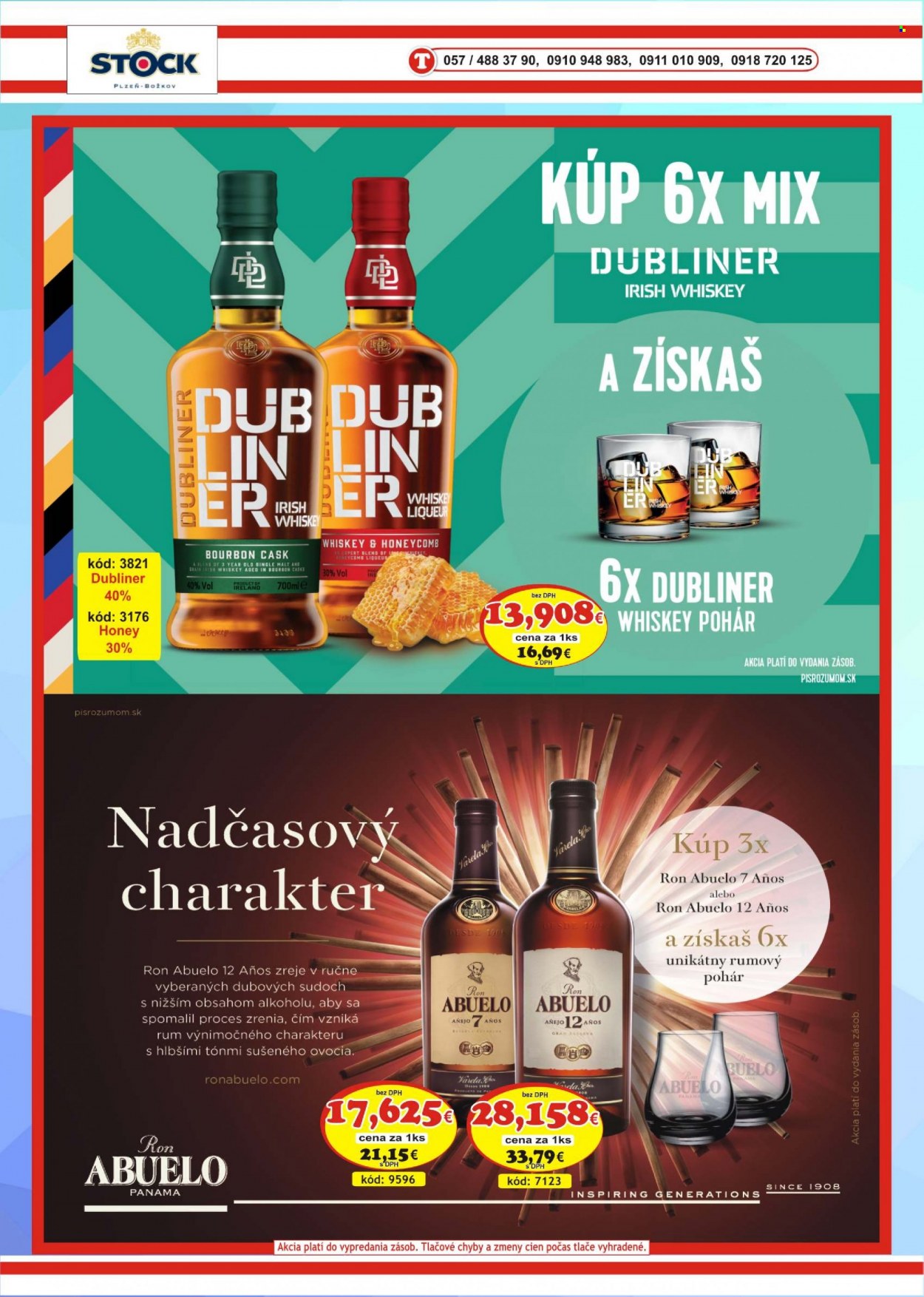 thumbnail - Leták DMJ market - Produkty v akcii - alkohol, Pilsner Urquell, rum, whisky, Božkov, Cien. Strana 36.