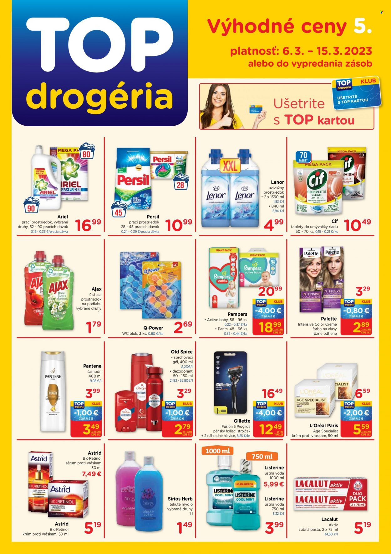 Leták TOP drogéria - 6.3.2023 - 15.3.2023. Strana 1