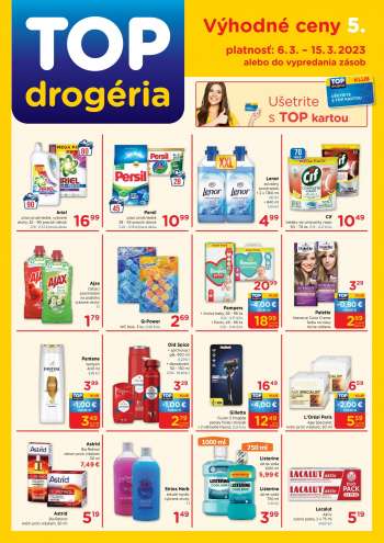 Leták TOP drogéria - 6.3.2023 - 15.3.2023.