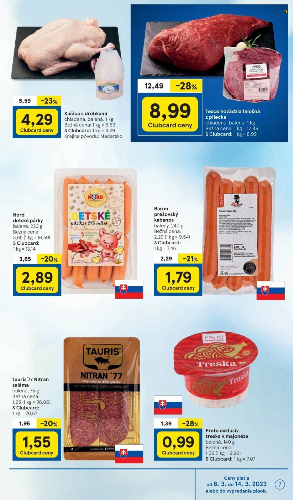 Leták TESCO supermarket - 8.3.2023 - 14.3.2023. Strana 7