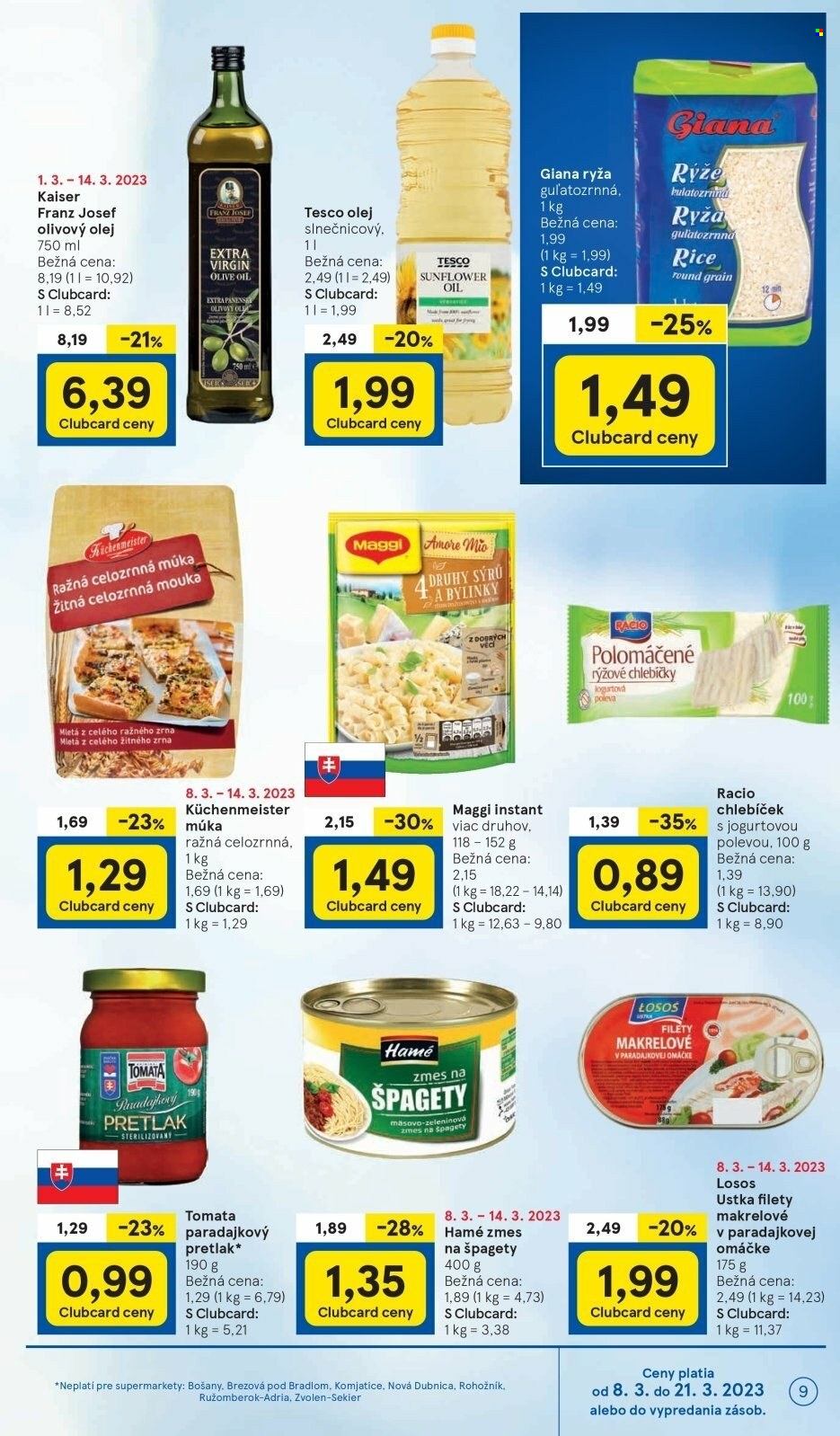 Leták TESCO supermarket - 8.3.2023 - 14.3.2023. Strana 9