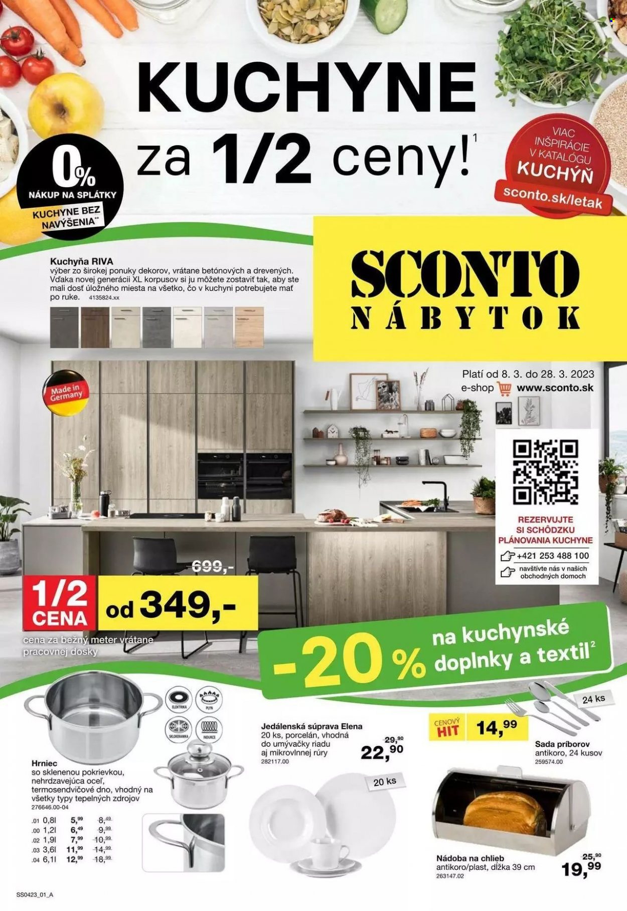 Leták Sconto nábytok - 8.3.2023 - 28.3.2023. Strana 1