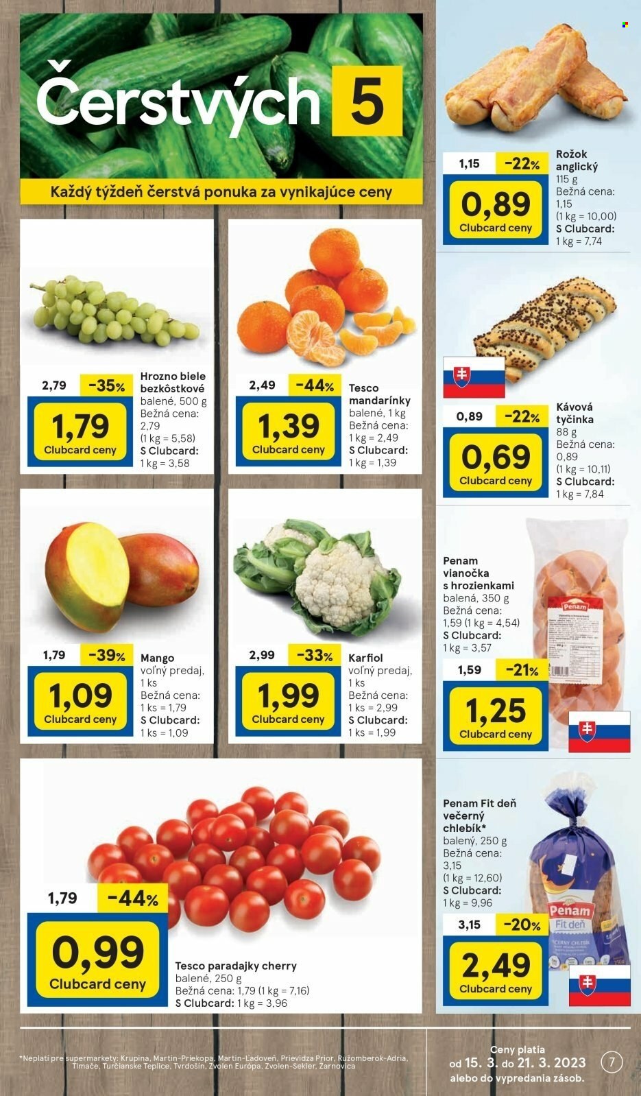 Leták TESCO supermarket - 15.3.2023 - 21.3.2023. Strana 7