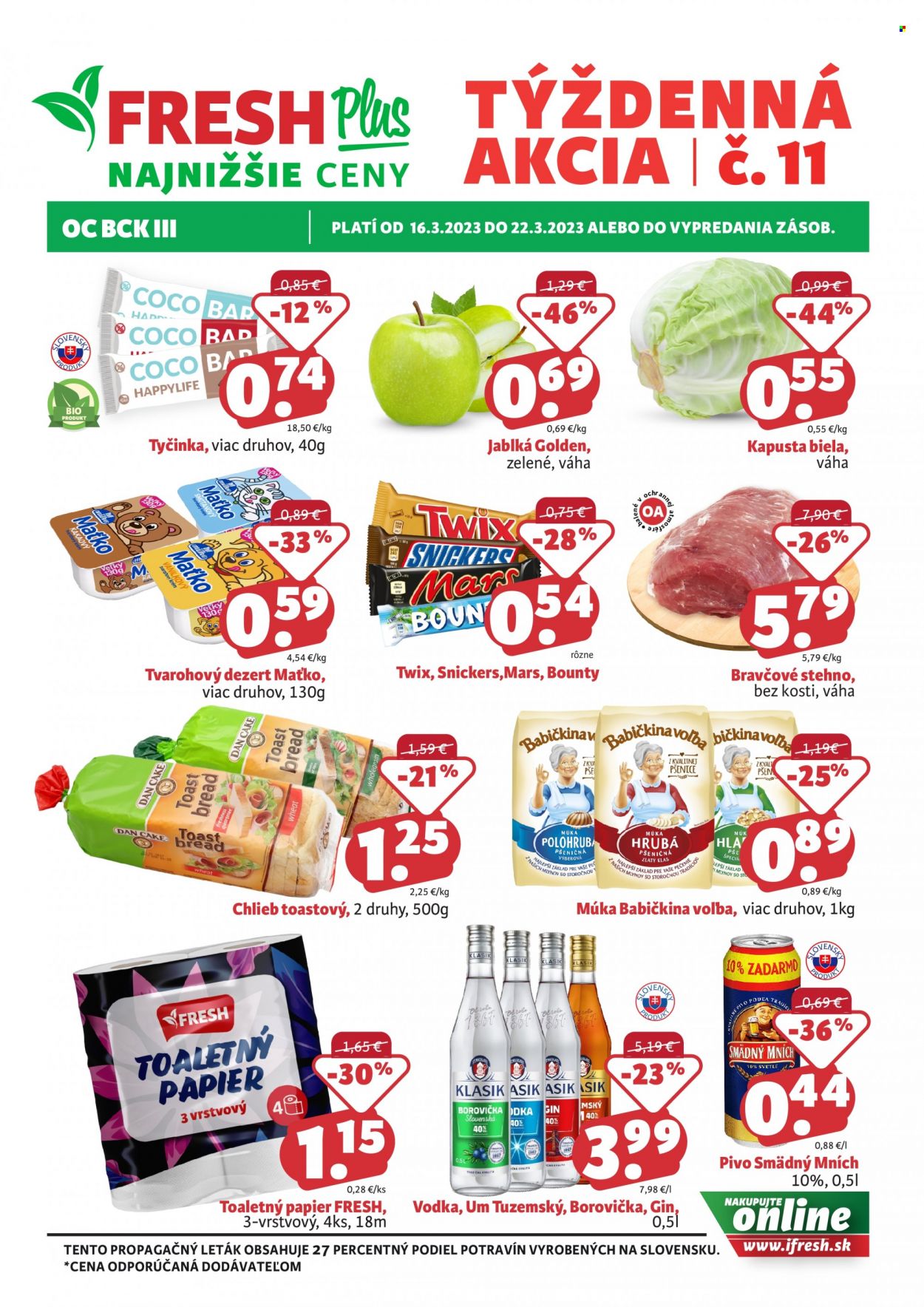 Leták FRESH - 16.3.2023 - 22.3.2023. Strana 1