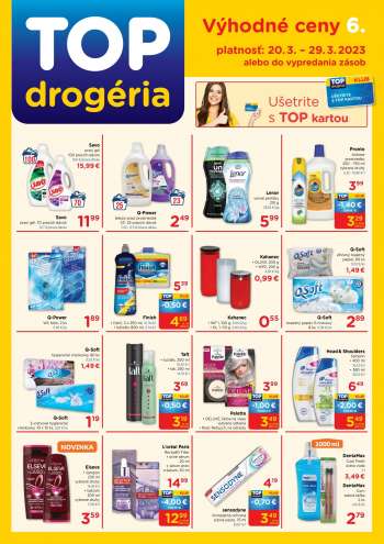 Leták TOP drogéria - 20.3.2023 - 29.3.2023.
