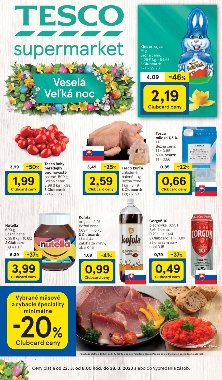 Leták TESCO supermarket - 22.3.2023 - 28.3.2023. Strana 1