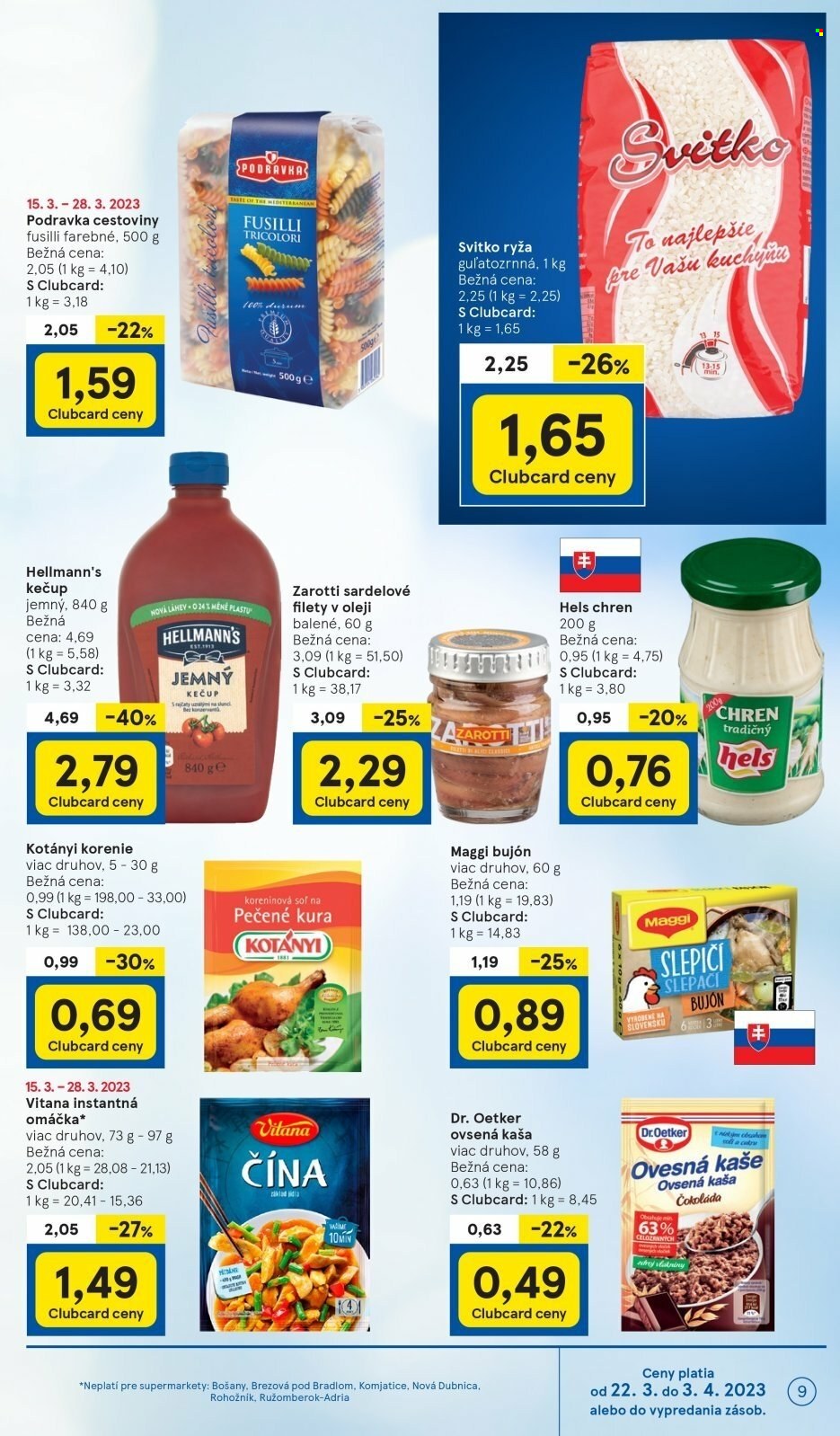 Leták TESCO supermarket - 22.3.2023 - 28.3.2023. Strana 9