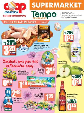Leták COOP Jednota - 23.3.2023 - 29.3.2023.