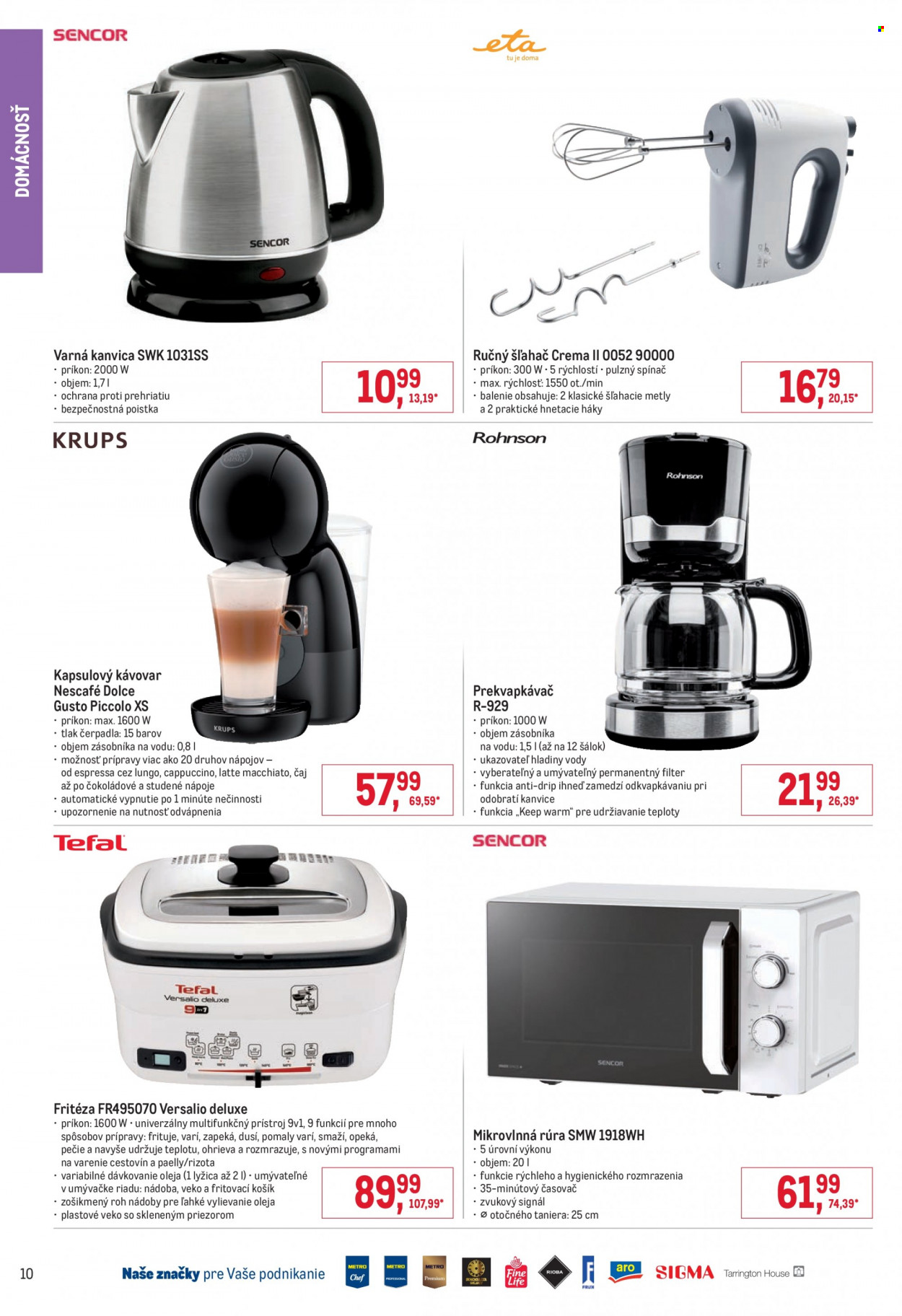 thumbnail - Leták Metro - 29.3.2023 - 11.4.2023 - Produkty v akcii - Deluxe, káva, Nescafé, kávové kapsuly, mikrovlnná rúra, kapsulový kávovar, kávovar, prekvapkávač, fritéza, ručný šľahač. Strana 10.