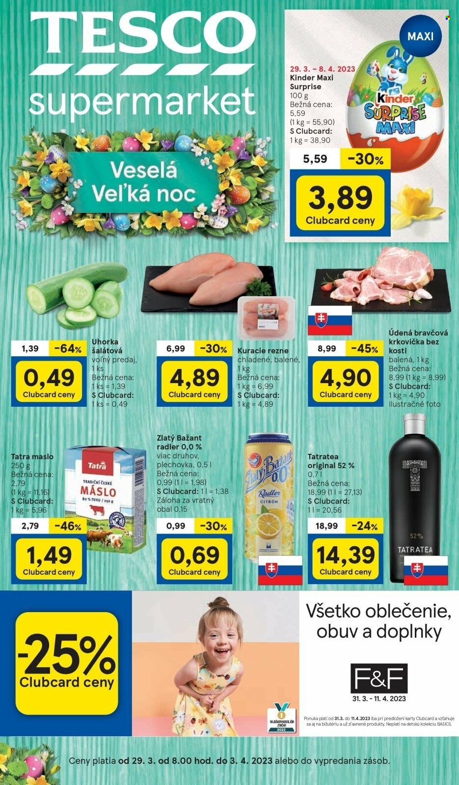 Leták TESCO supermarket - 29.3.2023 - 3.4.2023. Strana 1