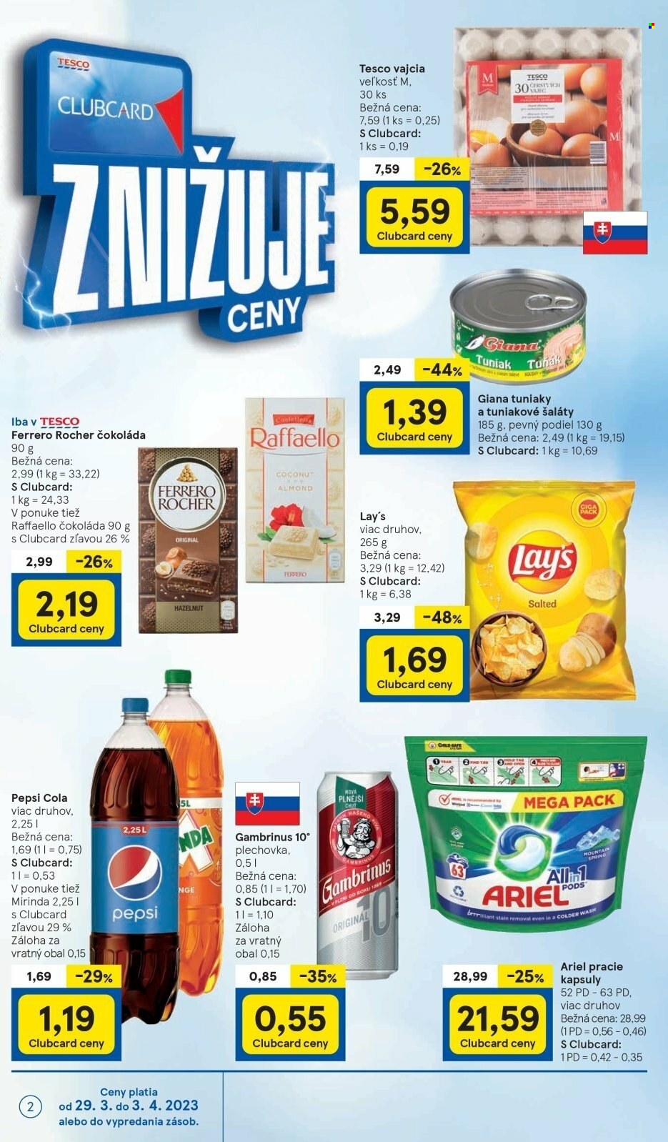 Leták TESCO supermarket - 29.3.2023 - 3.4.2023. Strana 2