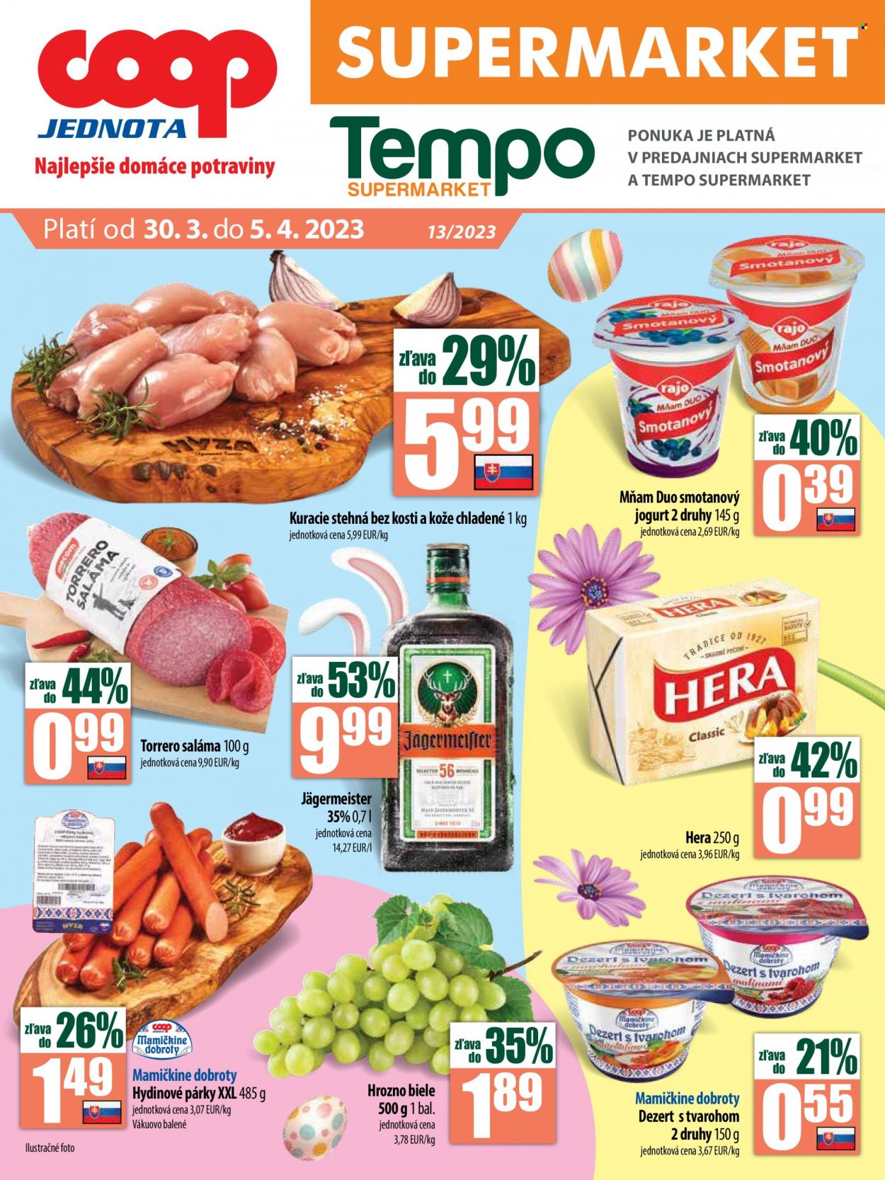 Leták COOP Jednota - 30.3.2023 - 5.4.2023. Strana 1